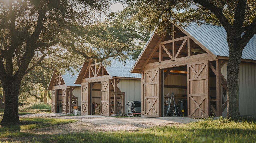 Versatile post-frame buildings for storage and workshops in Timberwood Park TX