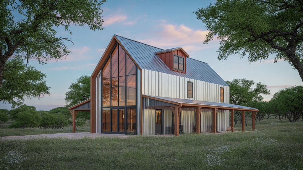 functional design for barndominiums Scenic Oaks TX