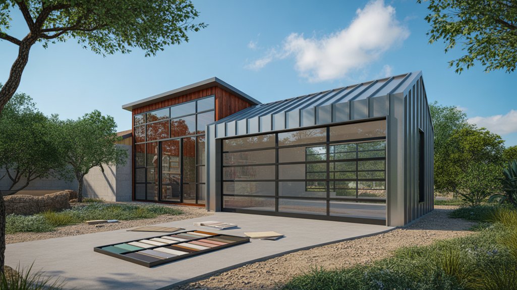 customized steel garages Fair Oaks Ranch TX design