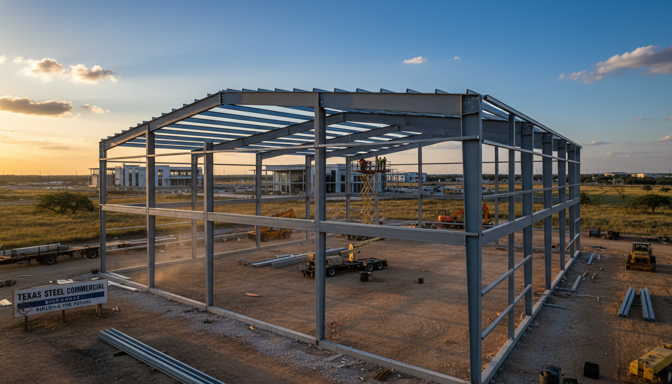 Suburban Buildings Texas commercial steel construction project